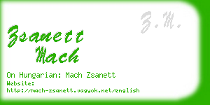 zsanett mach business card